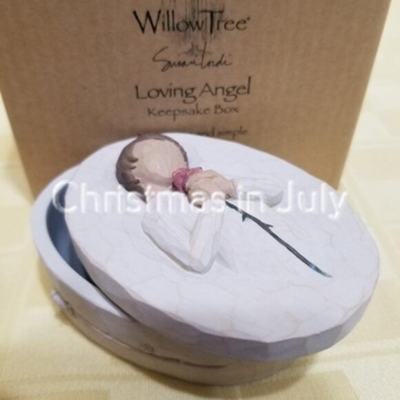Willow Tree Susan Lordi Loving Angel Keepsake Box #26610 with box - Picture 3 of 3